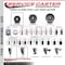 Service Caster 3'' Semi Steel Wheel Swivel 7/8'' Expanding Stem Caster Set, 4PK SCC-EX20S315-SSR-78-4 - alternate 4